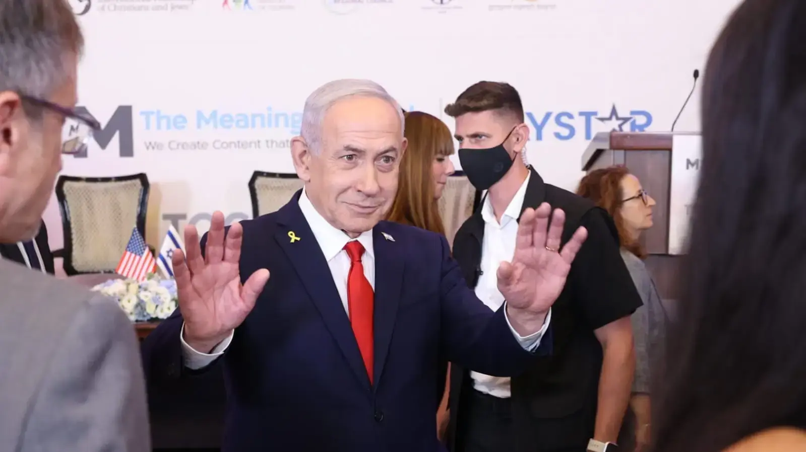 ראש הממשלה בנימין נתניהו בועידת הנצרות המתקיימת בוולדורף אסטוריה בירושלים, 27 ביולי 2025