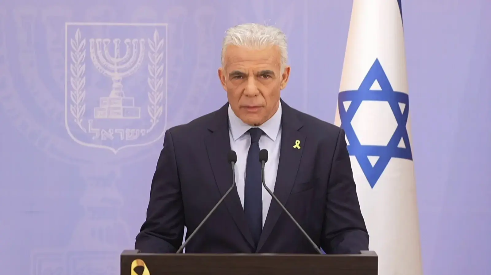 ראש האופוזיציה יאיר לפיד בהצהרה על המלחמה בעזה, 28 ביולי 2025 ראש האופוזיציה יאיר לפיד בהצהרה על המלחמה בעזה, 28 ביולי 2025