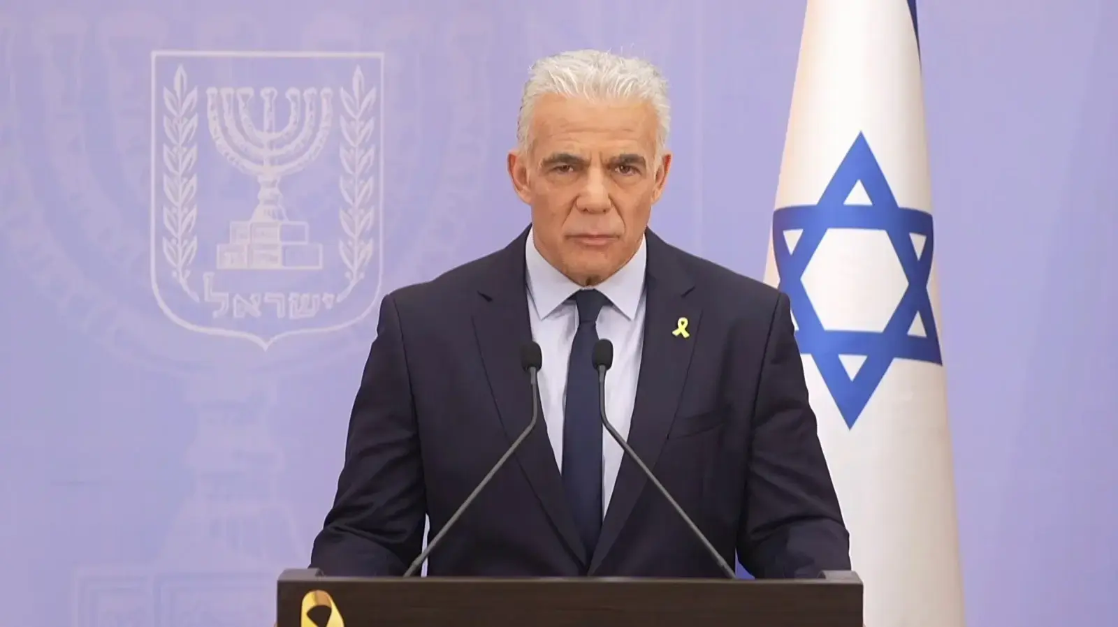 ראש האופוזיציה יאיר לפיד בהצהרה על המלחמה בעזה, 28 ביולי 2025 ראש האופוזיציה יאיר לפיד בהצהרה על המלחמה בעזה, 28 ביולי 2025