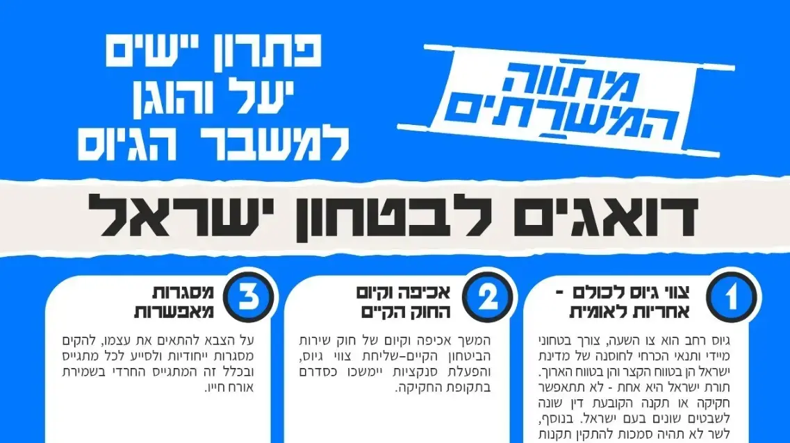 מתווה המשרתים למשבר הגיוס מתווה המשרתים למשבר הגיוס