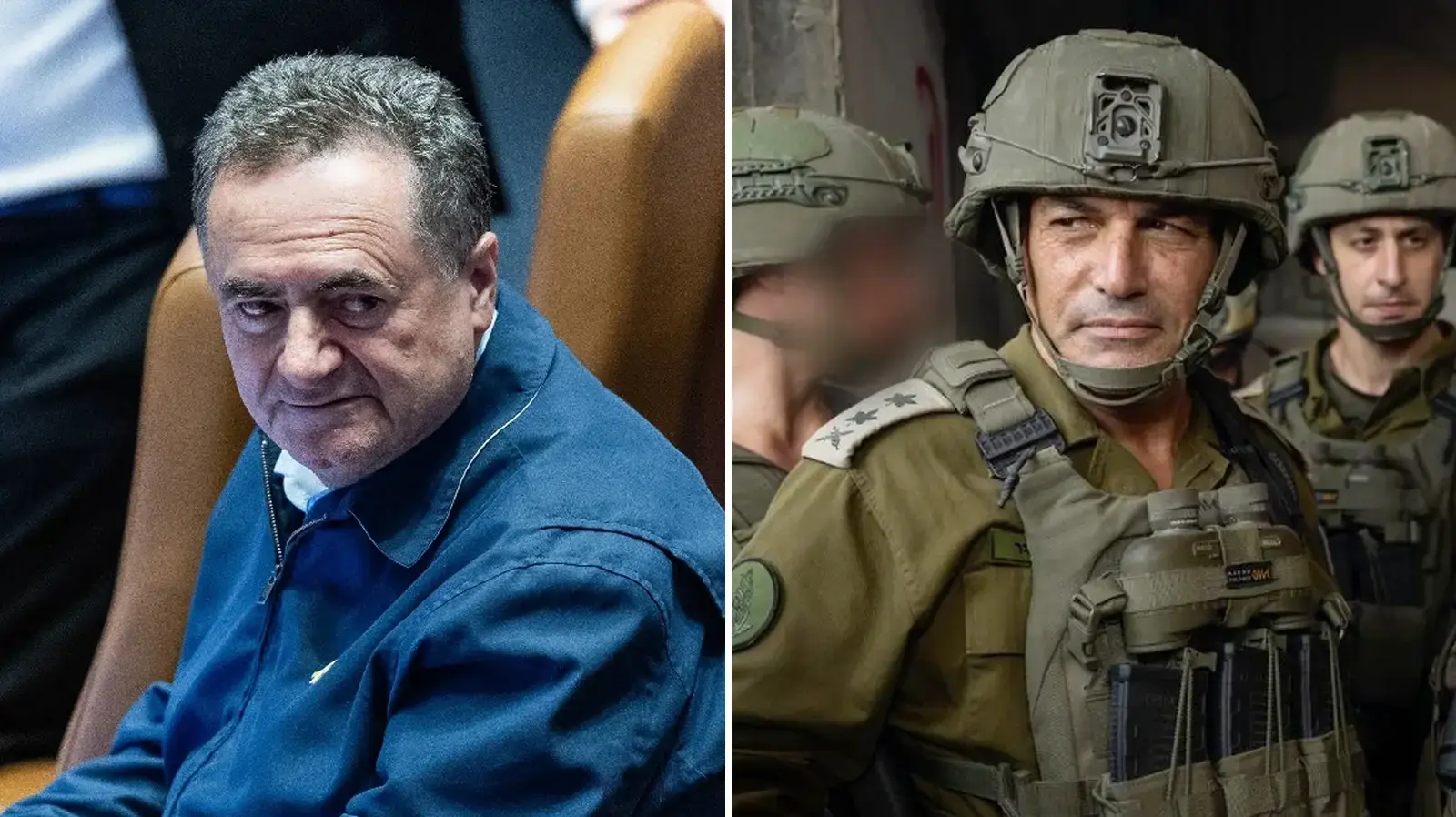 הרמטכ"ל אייל זמיר בעזה ושר הביטחון ישראל ישראל כ"ץ בכנסת