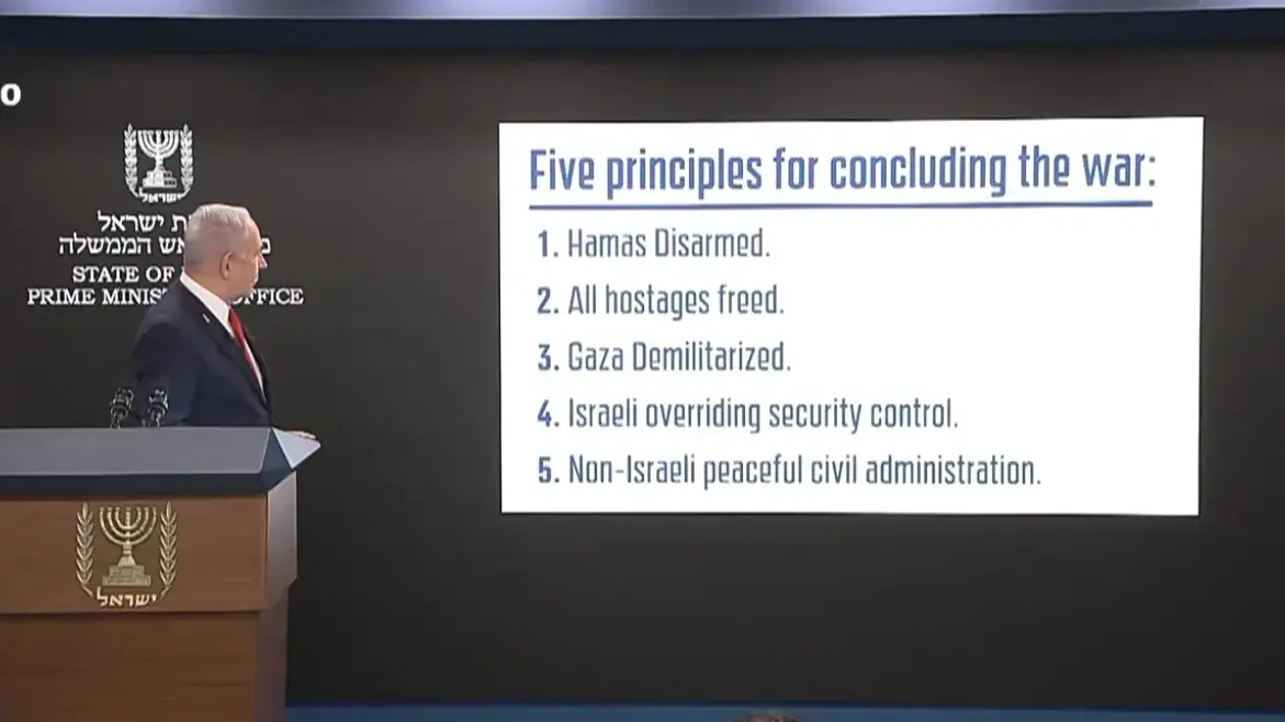 הצהרת ראש הממשלה בנימין נתניהו לתקשורת הזרה, 10 באוגוסט 2025 הצהרת ראש הממשלה בנימין נתניהו לתקשורת הזרה, 10 באוגוסט 2025