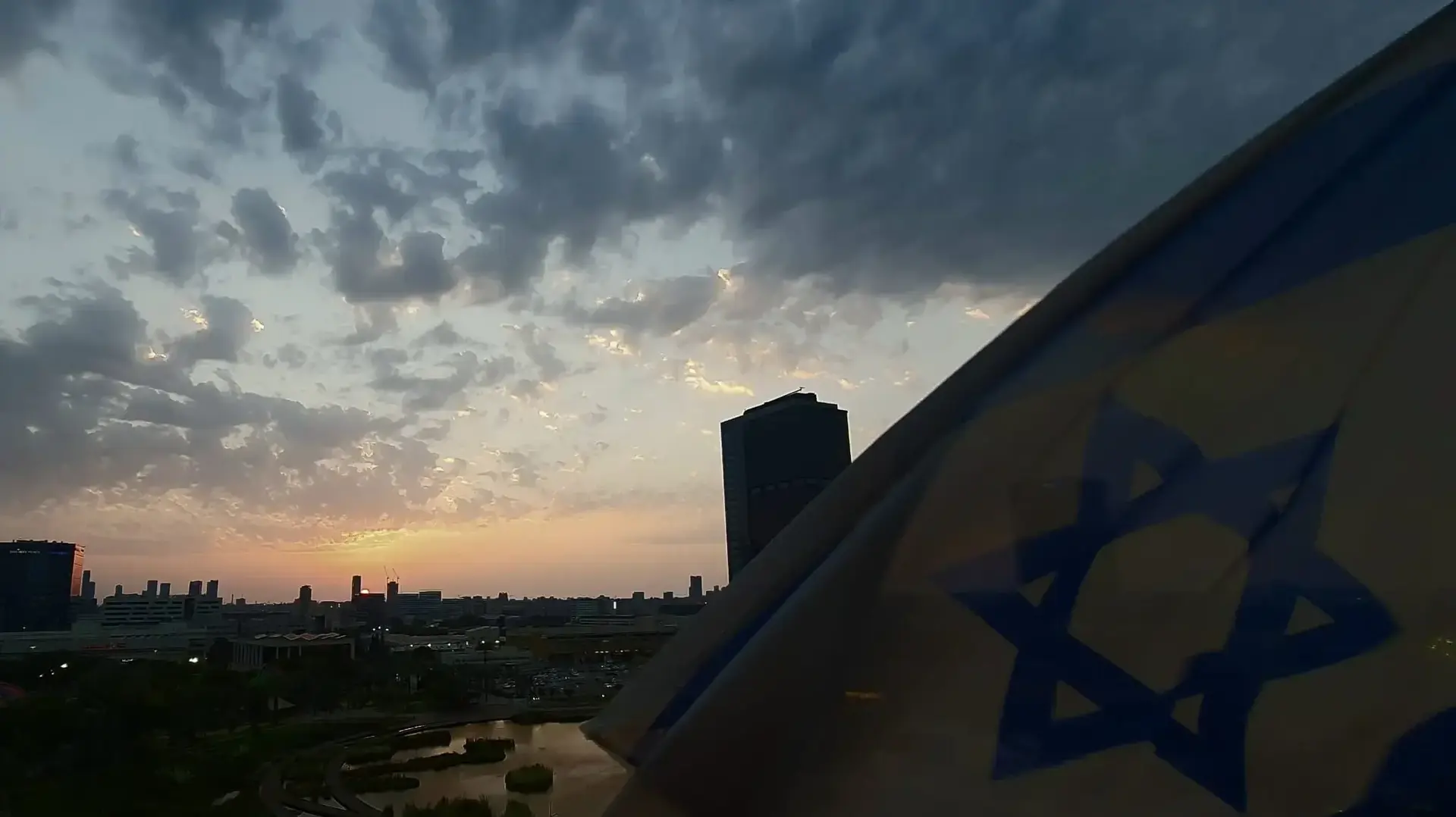שקיעה, דגל ישראל שקיעה, דגל ישראל