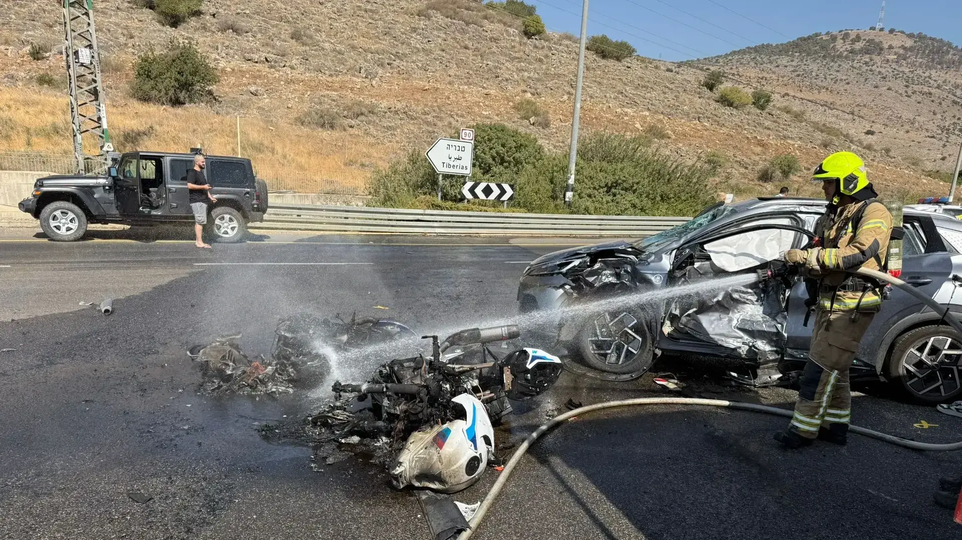 תאונת דרכים בעמק החולה תאונת דרכים בעמק החולה