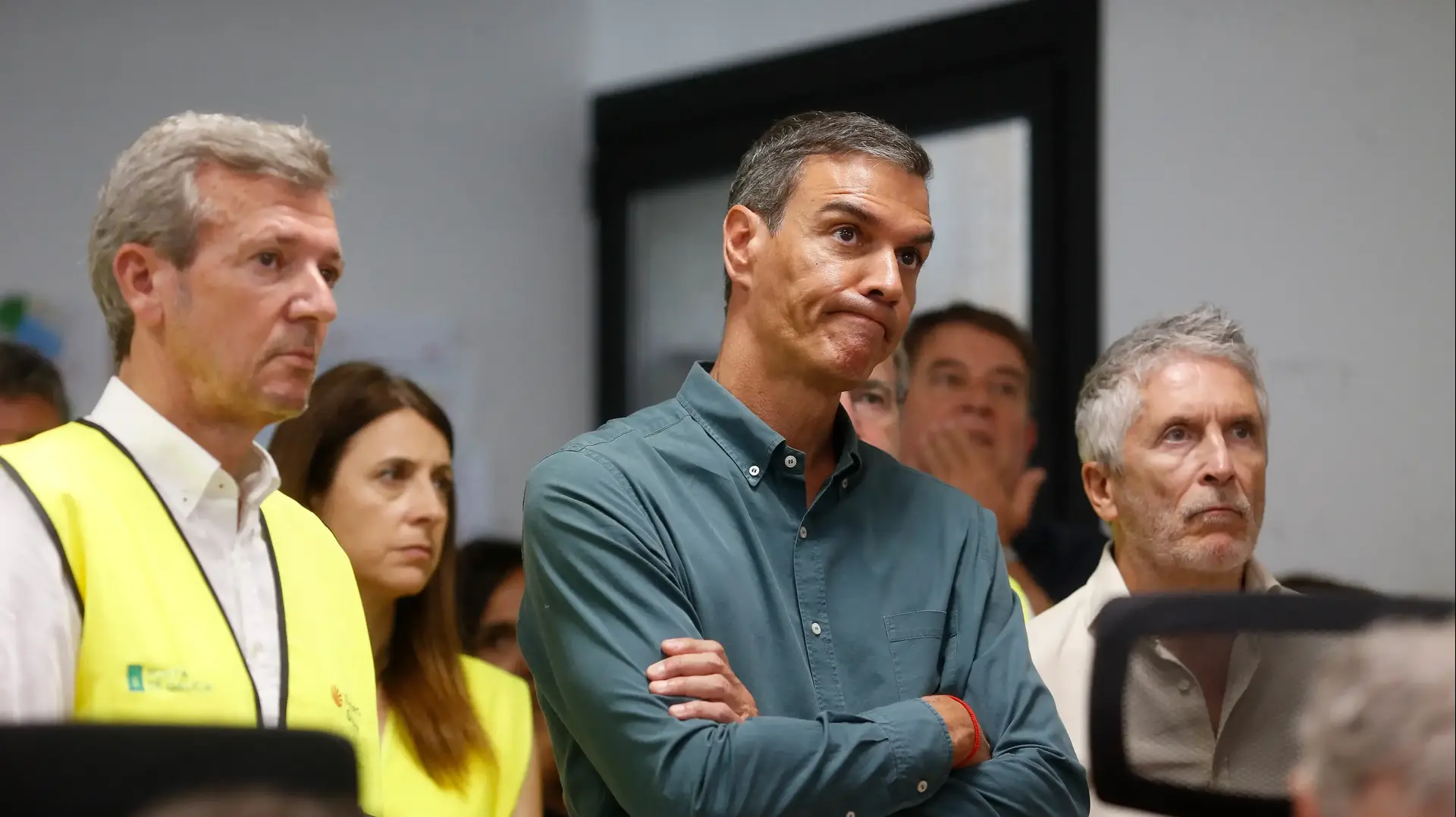 ראש ממשלת ספרד פדרו סנצ'ס מבקר בחמ"ל למאבק בשריפות במחוז גליסיה, 17 באוגוסט 2025 ראש ממשלת ספרד פדרו סנצ'ס מבקר בחמ"ל למאבק בשריפות במחוז גליסיה, 17 באוגוסט 2025