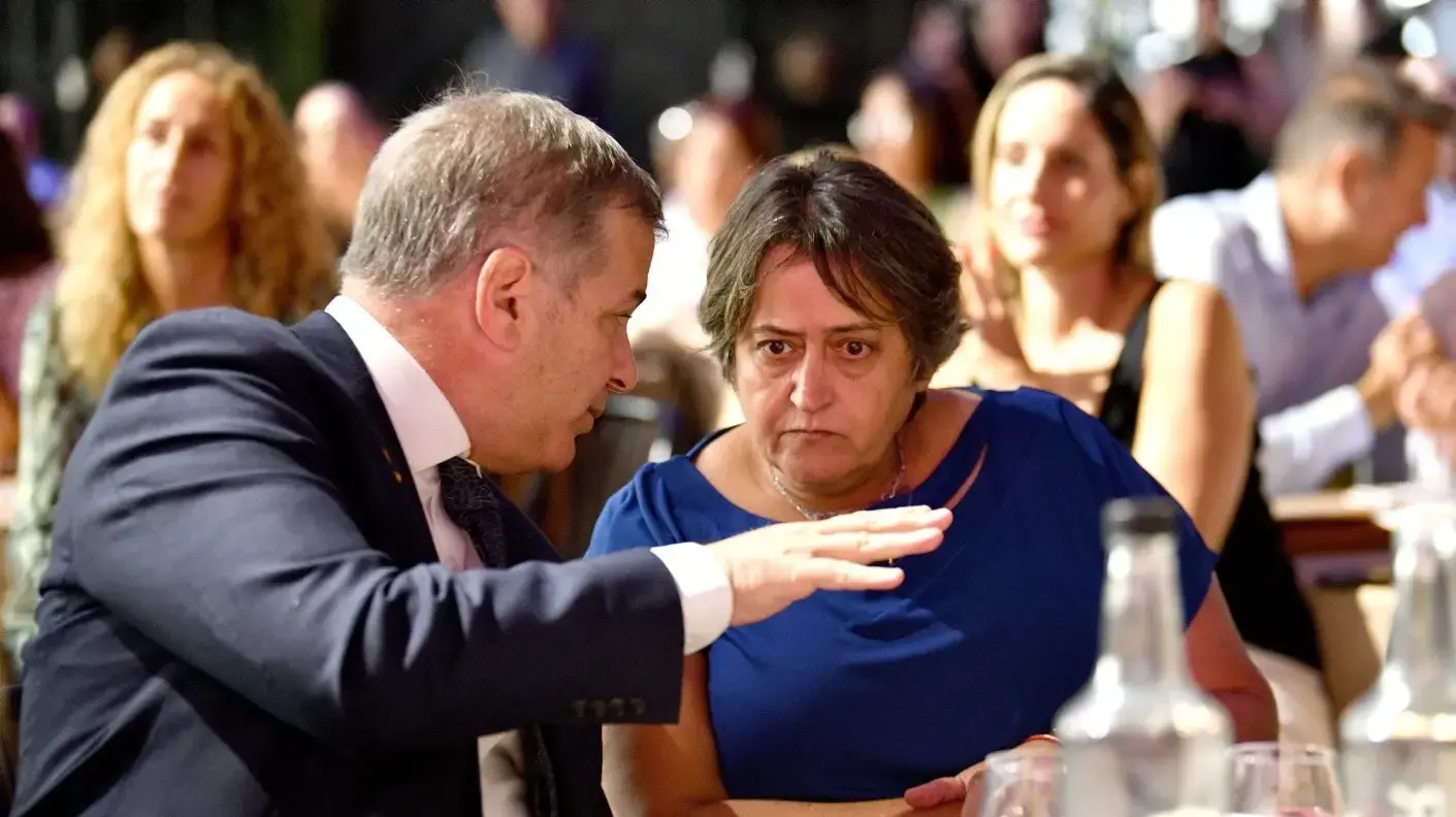 שר החינוך יואב קיש עם יפה בן דויד יו"ר הסתדרות המורים, כנס היערכות של מנהלי החינוך ברשוית המקומיות לשנת הלימודים תשפ"ו, נתניה, 19 באוגוסט 2025 שר החינוך יואב קיש עם יפה בן דויד יו"ר הסתדרות המורים, כנס היערכות של מנהלי החינוך ברשוית המקומיות לשנת הלימודים תשפ"ו, נתניה, 19 באוגוסט 2025