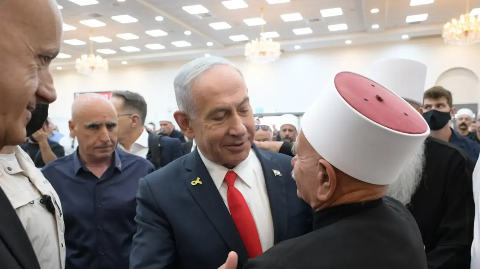 רה"מ בנימין נתניהו נפגש עם מנהיגה הרוחני של העדה הדרוזית בישראל, השייח׳ מוואפק טריף, ועם ראשי העדה הדרוזית, ג'וליס, 28 באוגוסט 2025