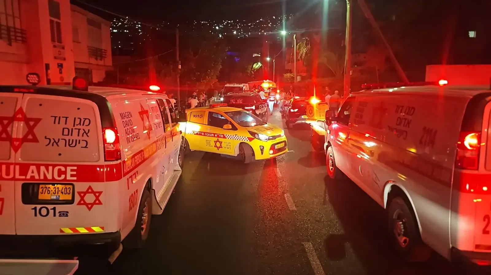 זירת התאונה אמש בטבריה זירת התאונה אמש בטבריה