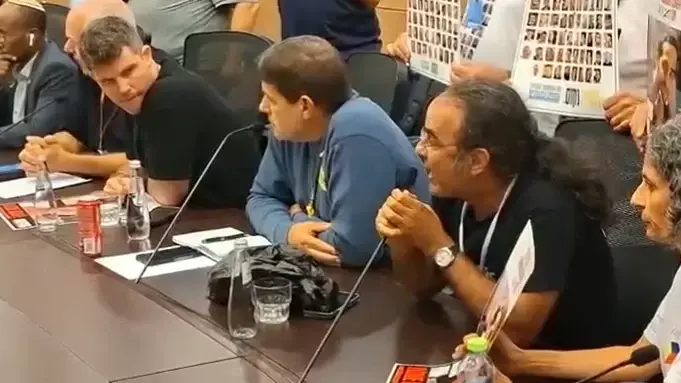 משפחות החטופים בועדת חוץ וביטחון. 3 בספטמבר 2025 