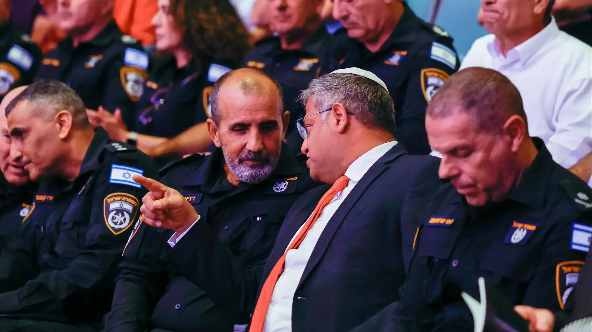 איתמר בן גביר השר לביטחון לאומי, מפכ"ל המשטרה דני לוי, הרמת כוסית לחג, 15 בספטמבר 2025