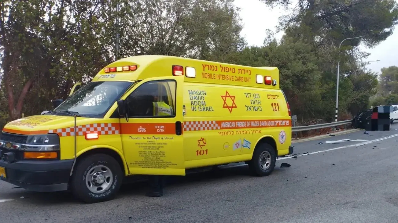 זירת התאונה סמוך לבר גיורא, 19 בספטמבר 2025