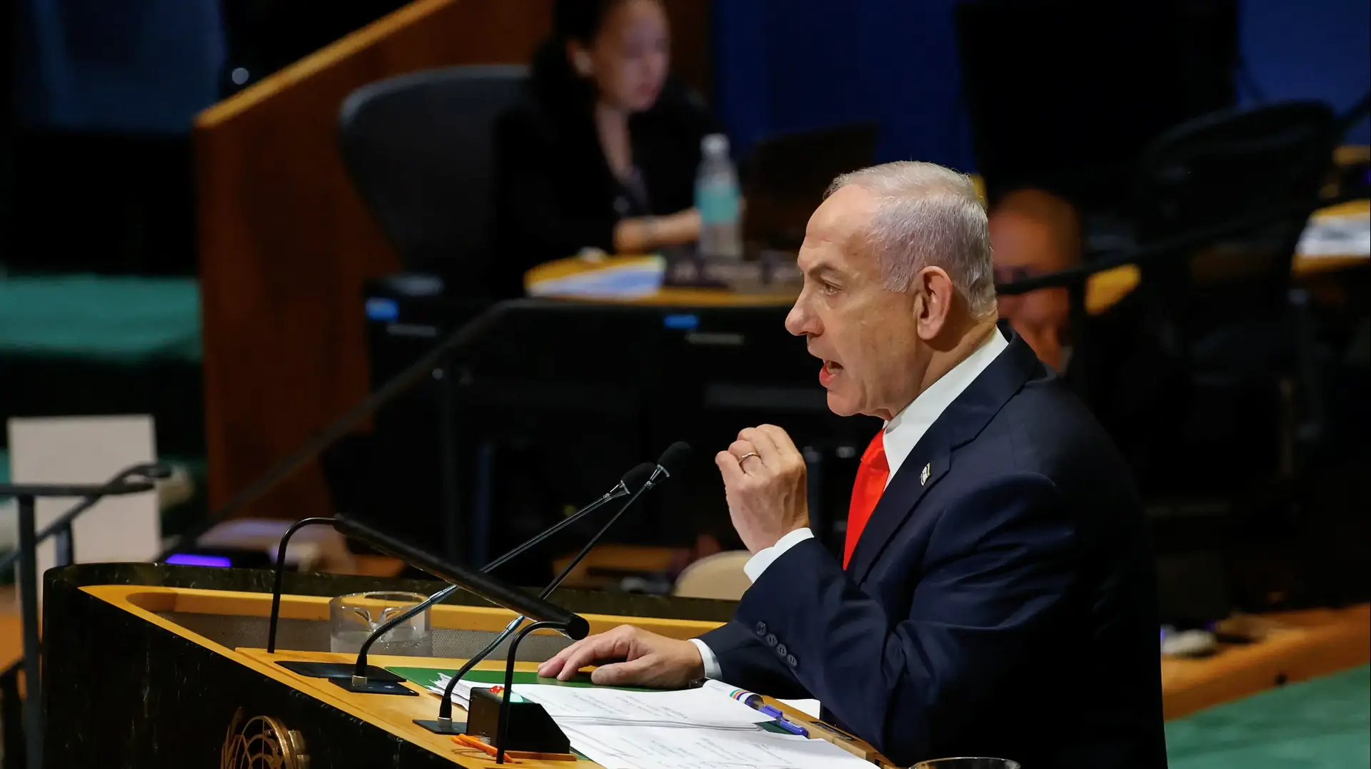 רה"מ בנימין נתניהו נואם בעצרת הכללית ה-80 של האו"ם, 26 בספטמבר 2025 רה"מ בנימין נתניהו נואם בעצרת הכללית ה-80 של האו"ם, 26 בספטמבר 2025