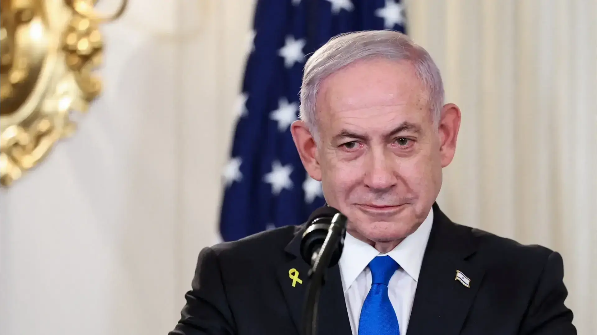 מסיבת עיתונאים של רה"מ נתניהו ונשיא ארה"ב טראמפ, אולם הנשפים בבית הלבן, 29 בספטמבר 2025 מסיבת עיתונאים של רה"מ נתניהו ונשיא ארה"ב טראמפ, אולם הנשפים בבית הלבן, 29 בספטמבר 2025