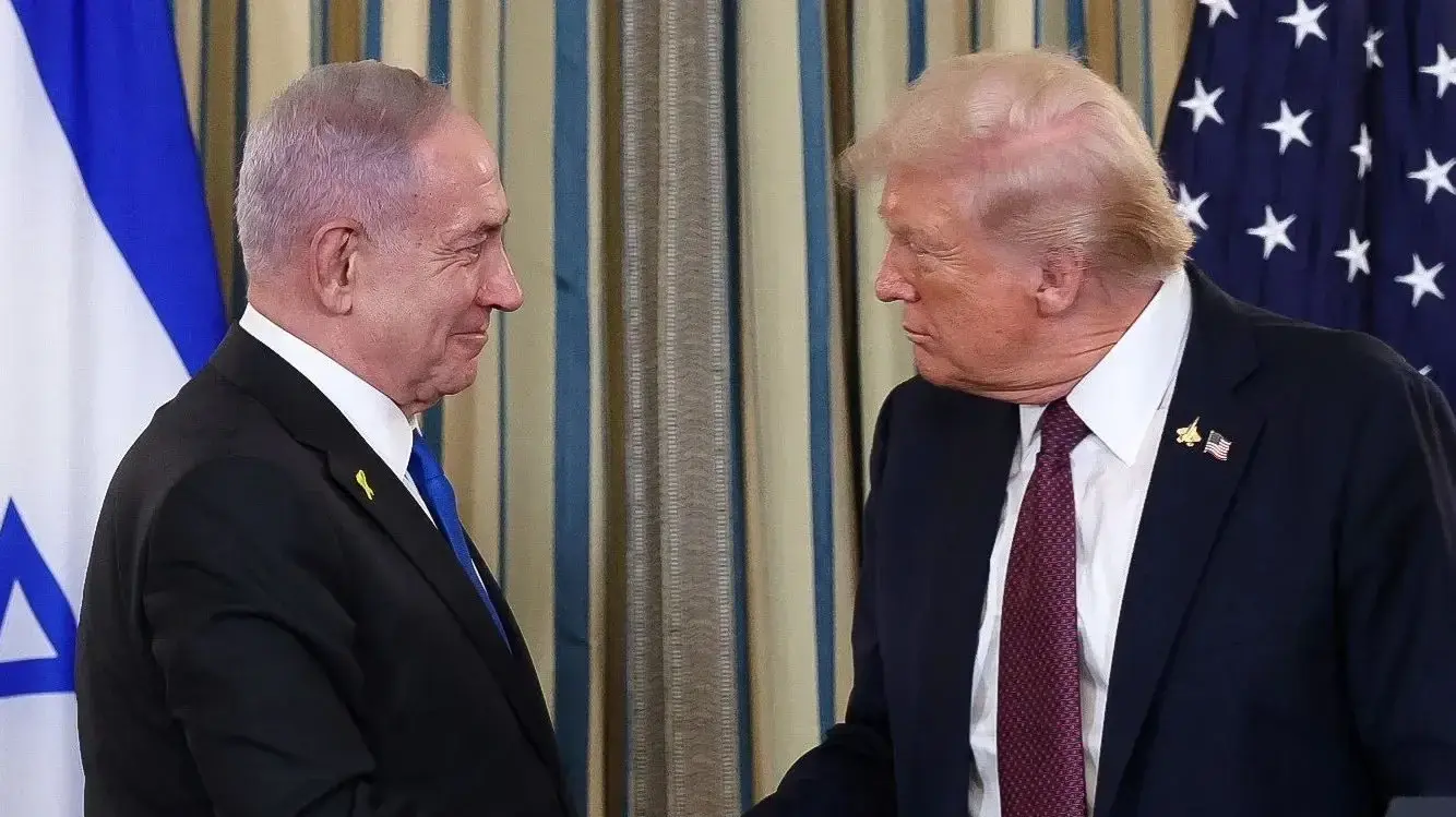 מסיבת עיתונאים של רה"מ נתניהו ונשיא ארה"ב טראמפ, אולם הנשפים בבית הלבן, 29 בספטמבר 2025 מסיבת עיתונאים של רה"מ נתניהו ונשיא ארה"ב טראמפ, אולם הנשפים בבית הלבן, 29 בספטמבר 2025