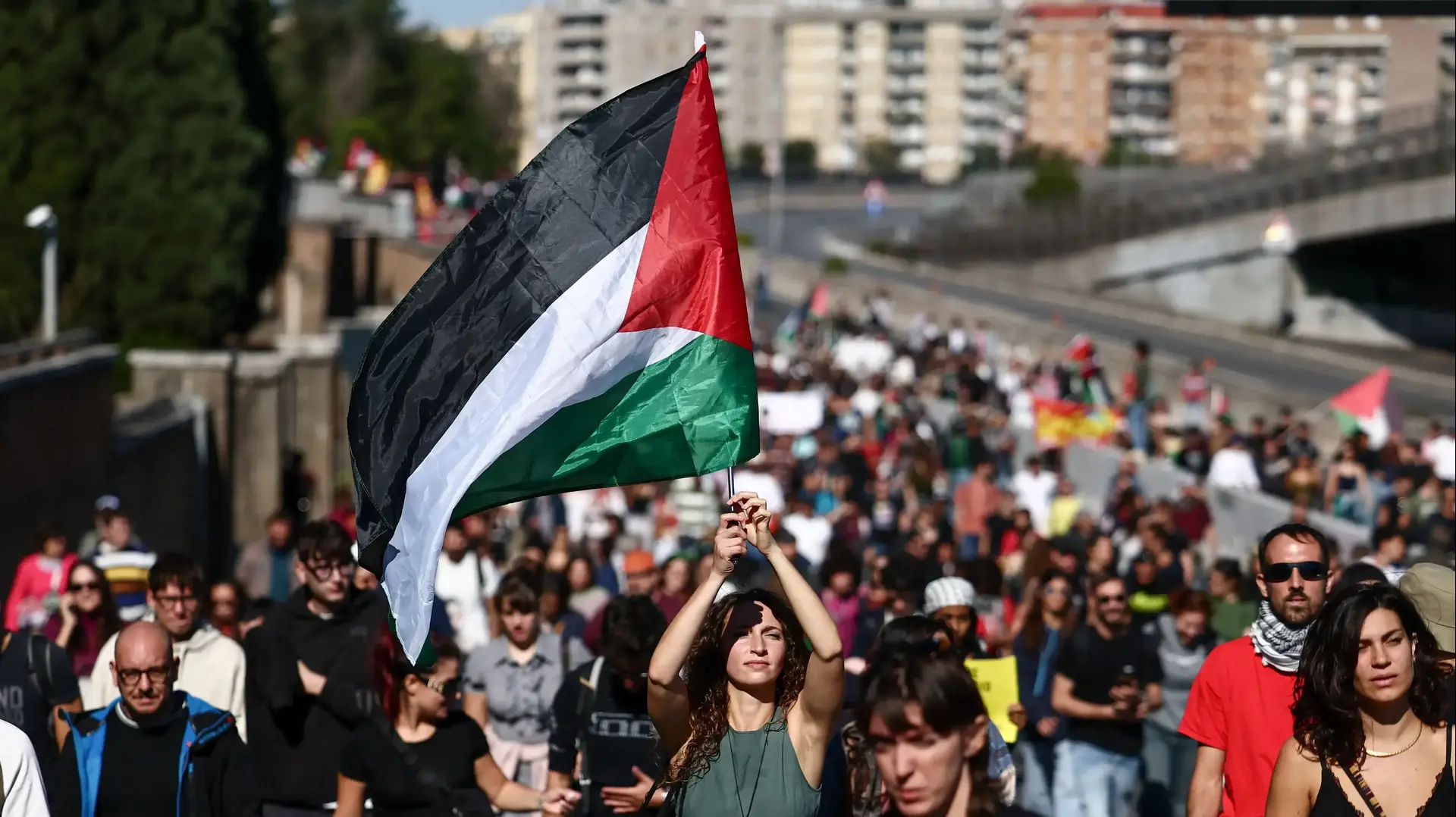 הפגנה פרו פלסטינית באיטליה הפגנה פרו פלסטינית באיטליה