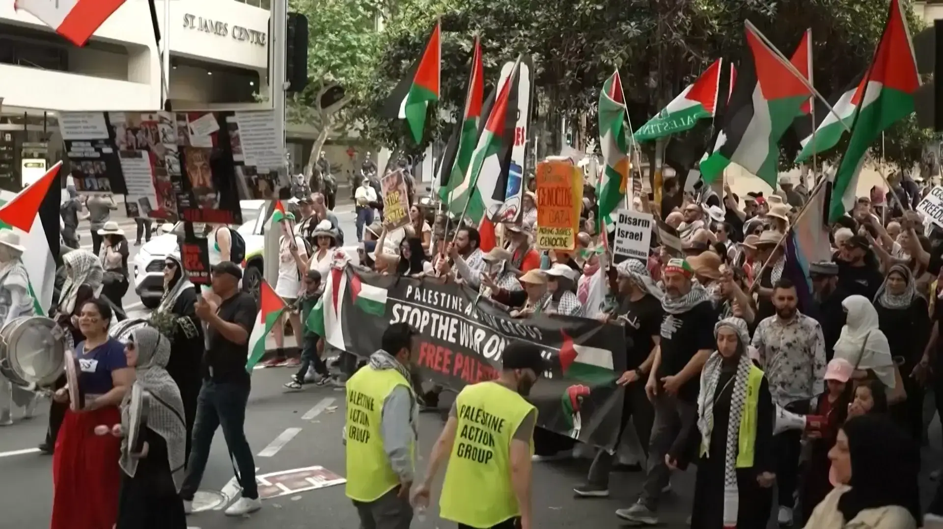 הפגנה פרו פלסטינית, סידני, אוסטרליה הפגנה פרו פלסטינית, סידני, אוסטרליה