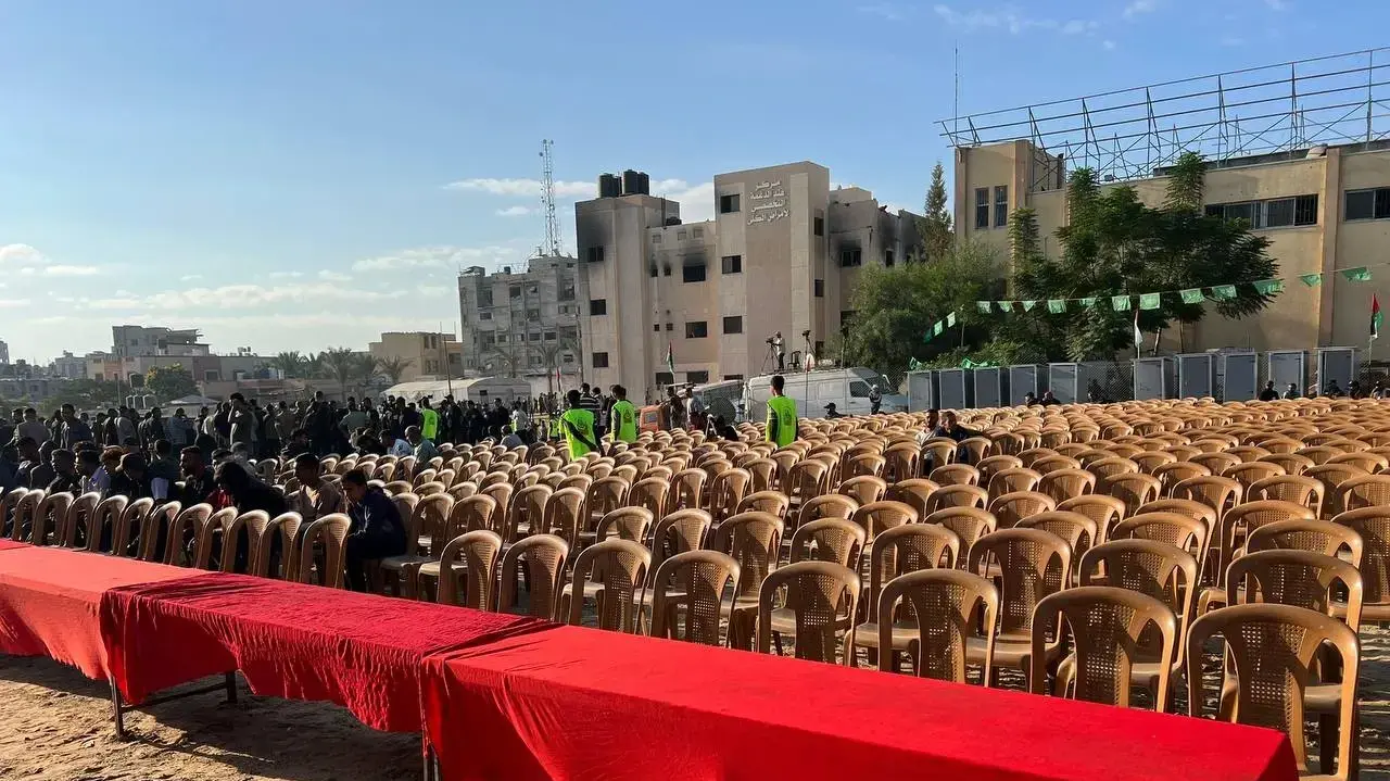 הכנות לקבלת האסירים הפלסטינים, ח'אן יונס הכנות לקבלת האסירים הפלסטינים, ח'אן יונס