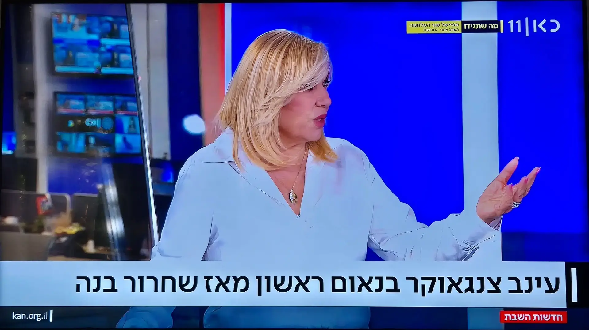 אילה חסון במהדורת מוצאי השבת כאן 11 אילה חסון במהדורת מוצאי השבת כאן 11