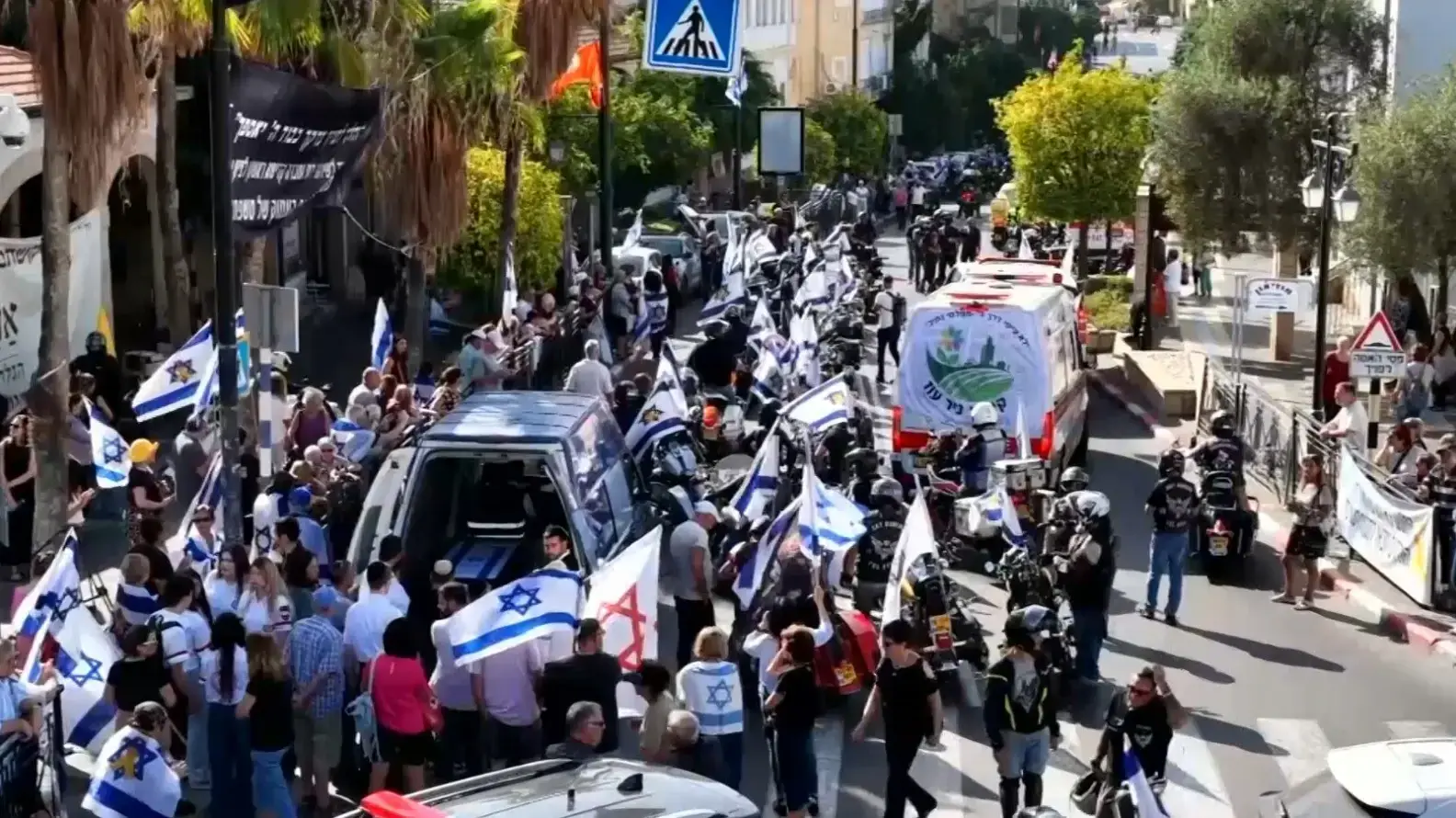 מסע ההלוויה של רונן אנגל. 21 באוקטובר 2025 