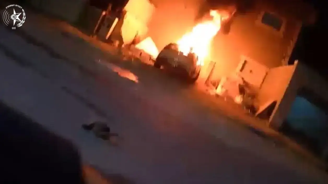 פיצוץ רכב בכפר קאסם פיצוץ רכב בכפר קאסם