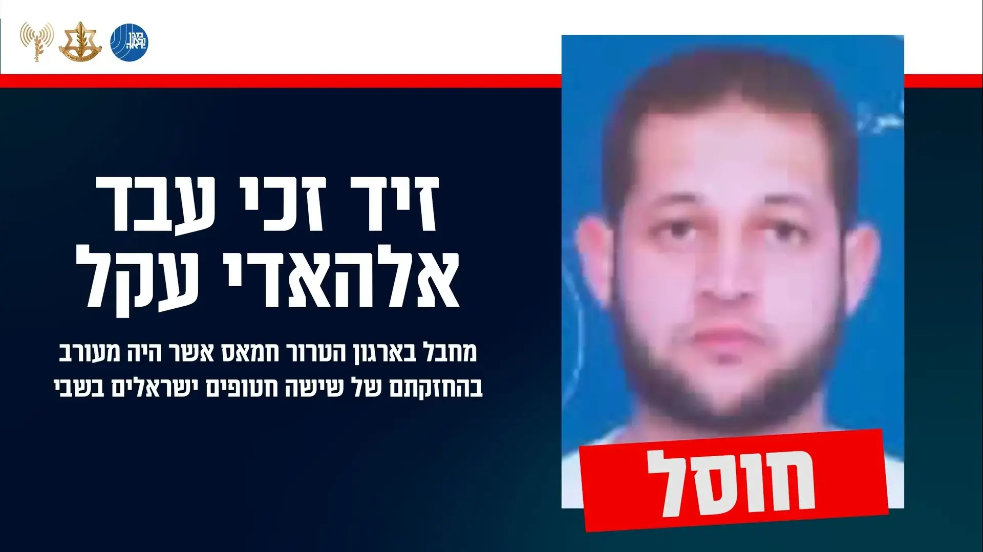 תעודת הזהות של המחבל שחוסל והחזיק בשישה חטופים בשבי תעודת הזהות של המחבל שחוסל והחזיק בשישה חטופים בשבי