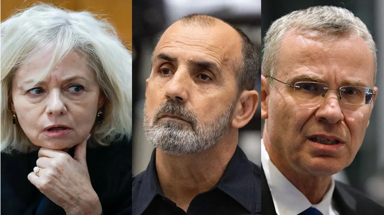 היועמ"שית גלי בהרב מיארה, המפכ"ל דני לוי, שר המשפטים יריב לוין