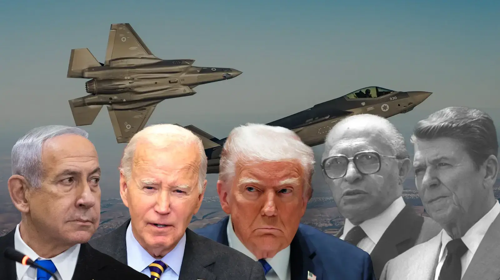 מנחם בגין, רונלד רייגן, דונלד טראמפ, ג'ו ביידן, בנימין נתניהו, F35