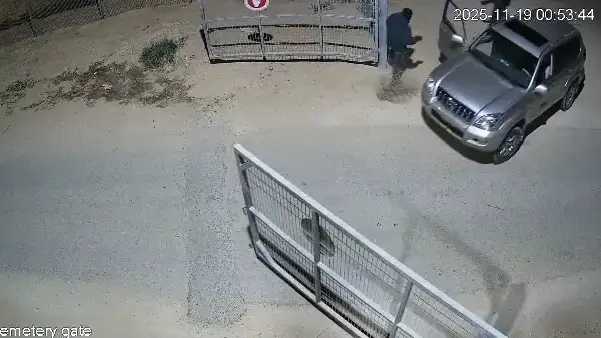 תיעוד: כך ננגב רכבו של אחראי הביטחון בשדה בוקר