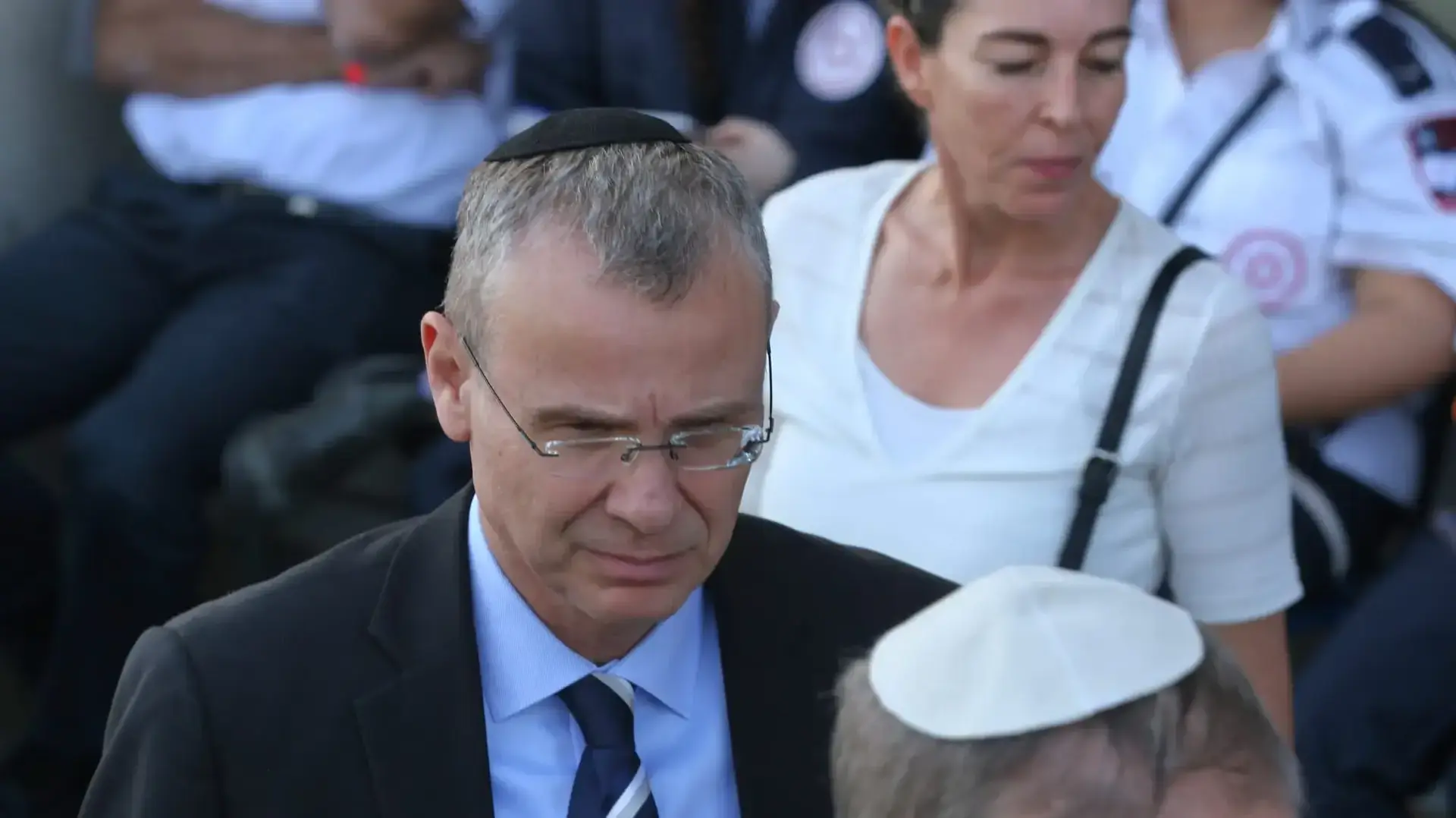 יריב לוין, הלווית מרים פיירברג, אצטדיון נתניה, 23 בנובמבר 2025