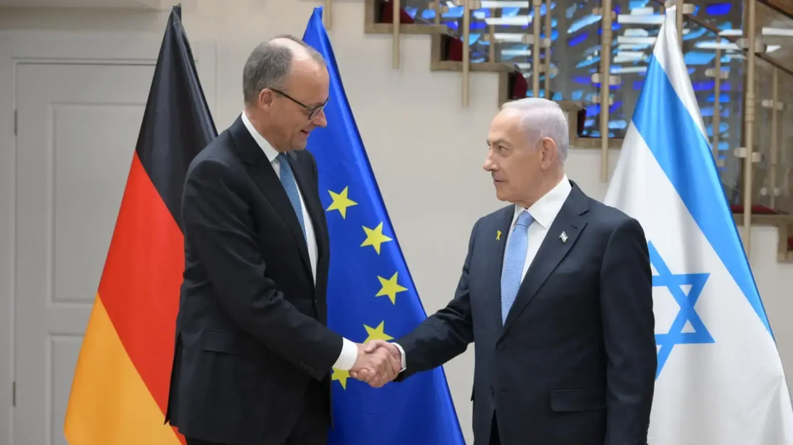 *ראש הממשלה בנימין נתניהו נפגש עם קנצלר גרמניה פרידריך מרץ, בשלכתו בירושלים, 7 בדצמבר 2025 *ראש הממשלה בנימין נתניהו נפגש עם קנצלר גרמניה פרידריך מרץ, בשלכתו בירושלים, 7 בדצמבר 2025