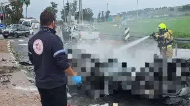 פיצוץ רכב בצומת נהלל, הרוג במקום פיצוץ רכב בצומת נהלל, הרוג במקום