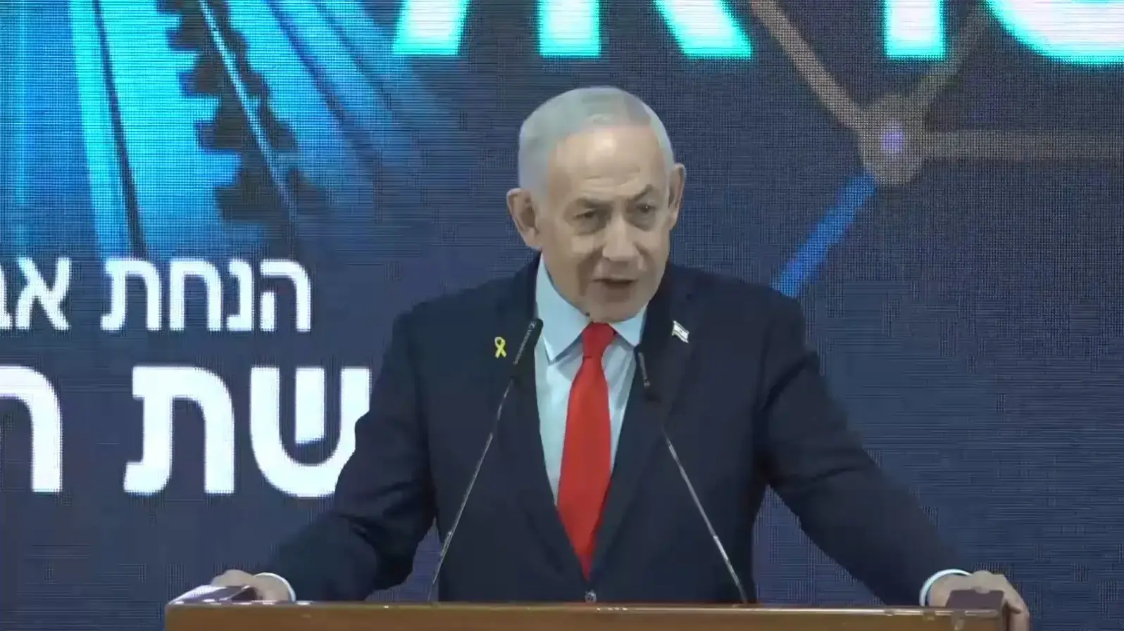 רה"מ בנימין נתניהו, טקס הנחת אבן הפינה לרשת המטרו, מטרו "סגולה", פתח-תקווה, 18 בדצמבר 2025