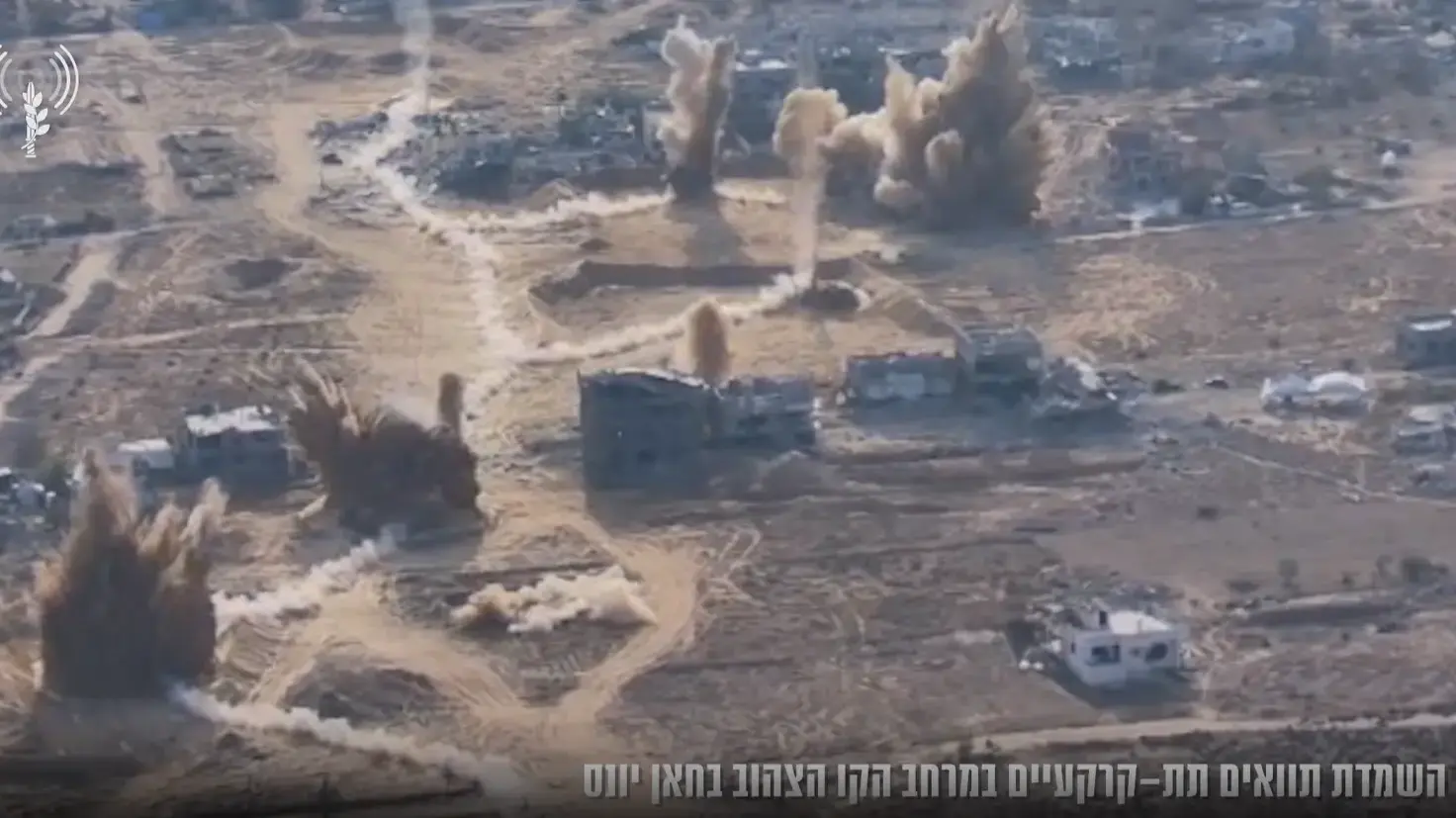 השמדת תוואים תת קרקעיים במרחב הקו הצהוב בחאן יונס, 20.12.2025