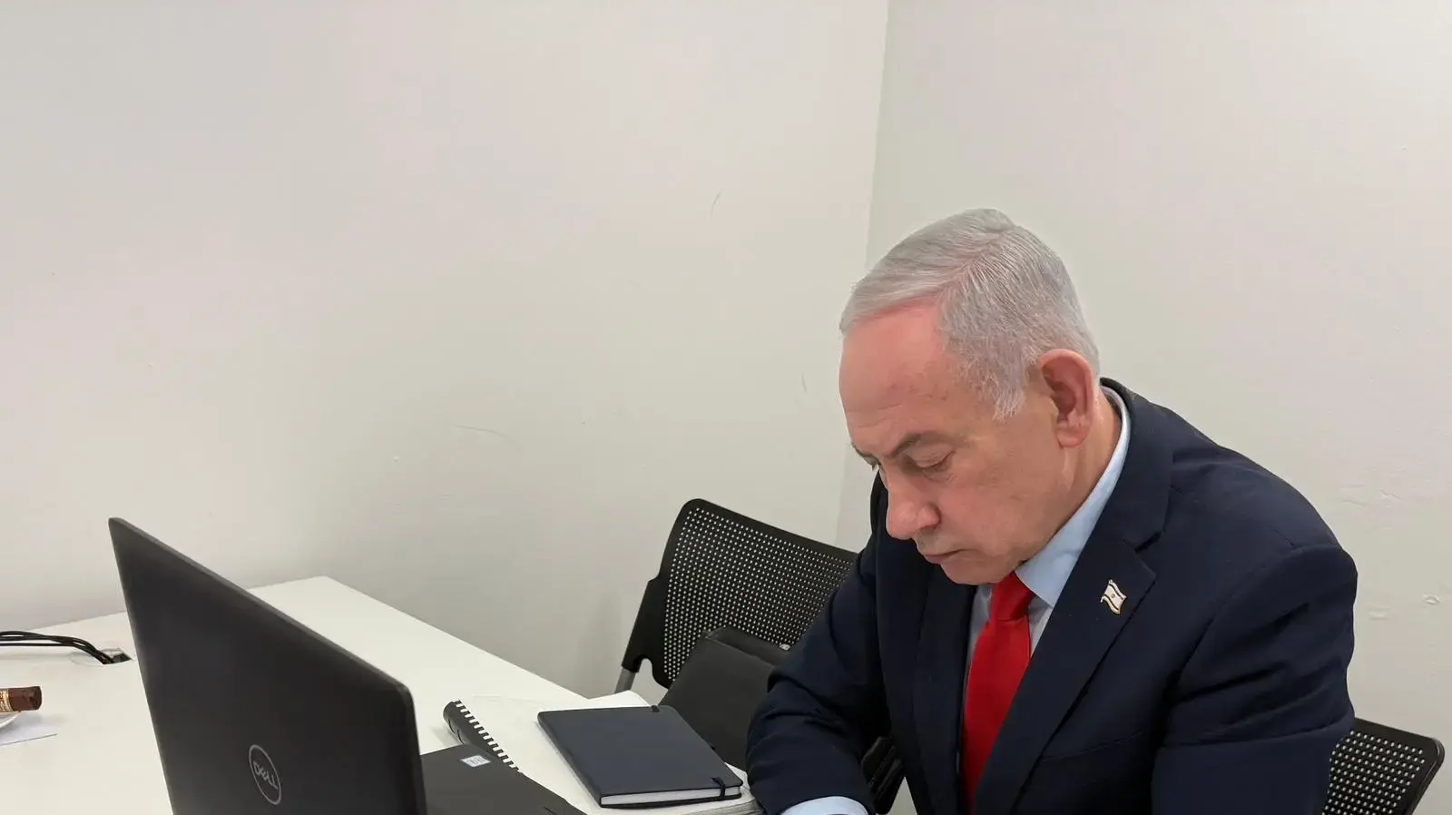 ראש הממשלה בנימין נתניהו השתתףבשיחת וידאו בתרגיל הפעלת מערך החירום של בית החולים ״זיו״ בצפת ובית החולים שדה האזרחי של ״שיבא״, 23 בדצמבר 2025