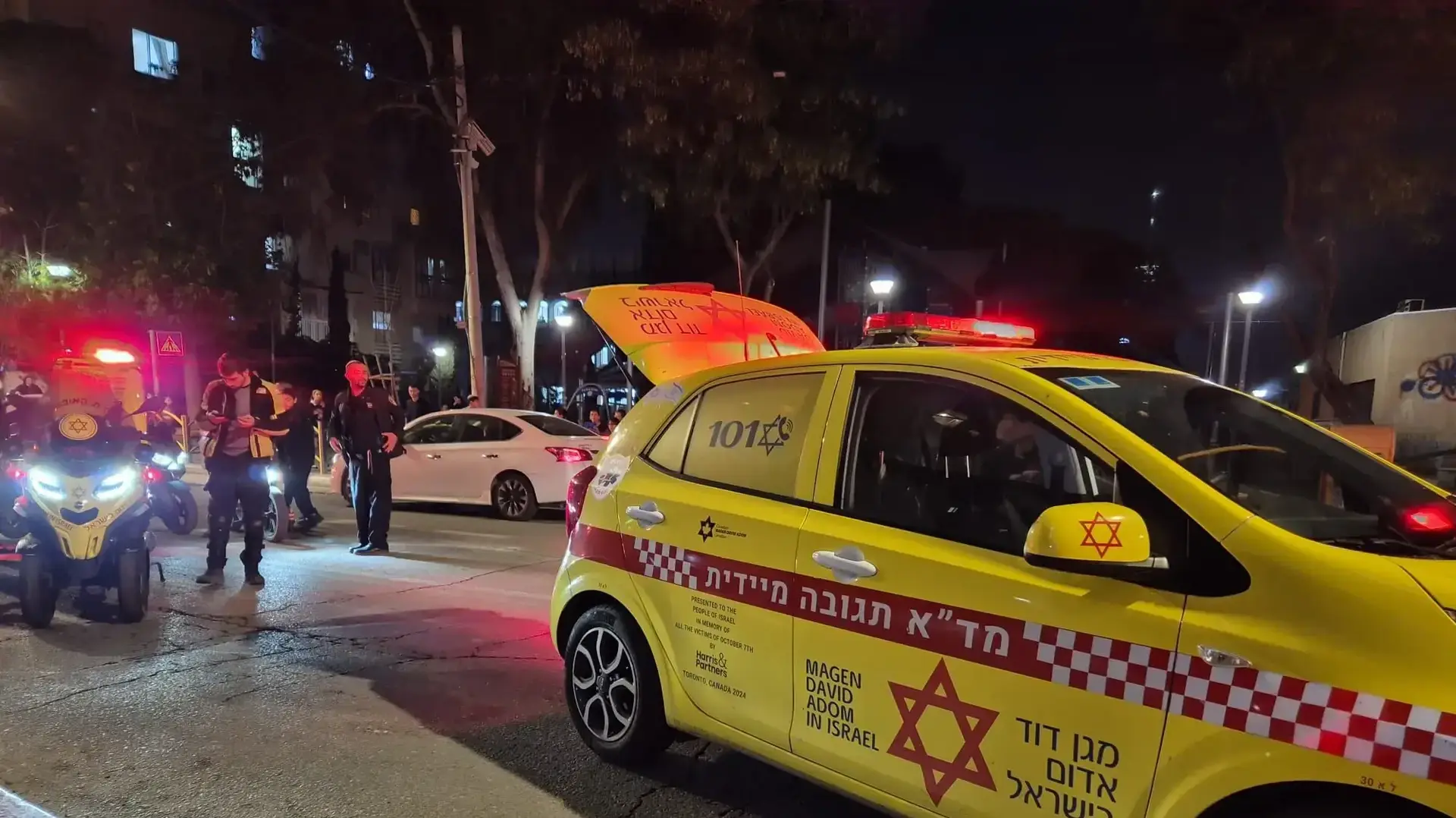 זירת תאונת דרכים בני ברק, 24 דצמבר 2025