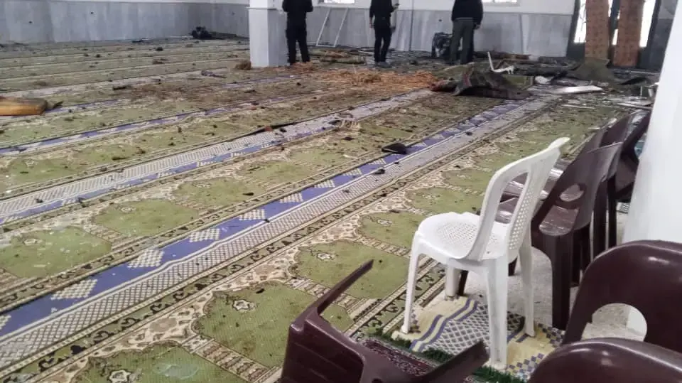 נזקים בעקבות פיגוע במסגד עלווי בחומס, סוריה, 26 בדצמבר 2025