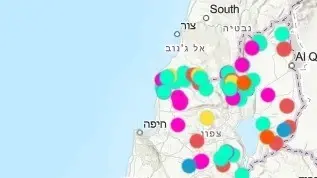 פריסת מקרי כלבת בשנת 2025 בישראל