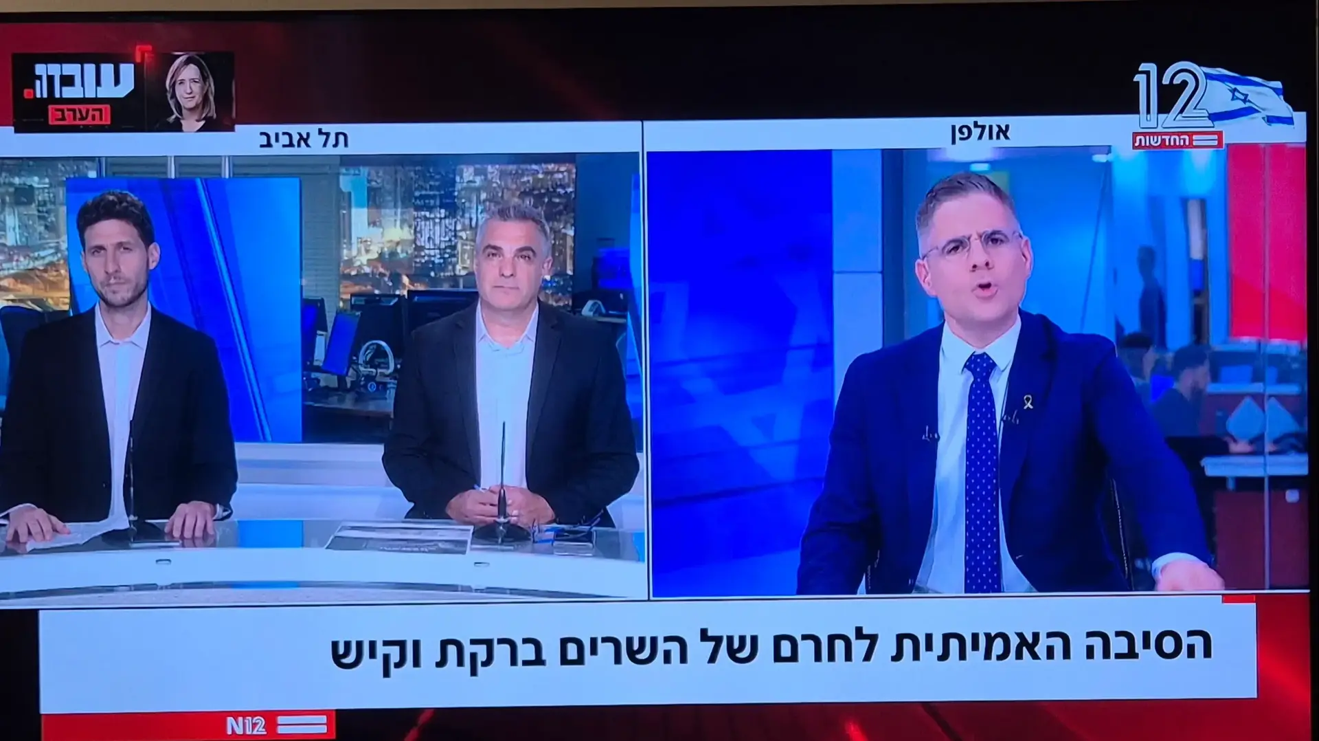 גדעון אוקו, עמרי מניב ויוסי מזרחי, המהדורה המקודמת קשת 12 גדעון אוקו, עמרי מניב ויוסי מזרחי, המהדורה המקודמת קשת 12