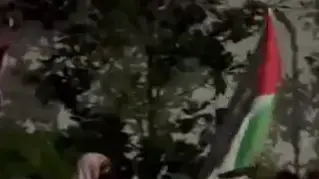 הפגנה פרופלסטינית מול המסעדה של אייל שני בלונדון. הפגנה פרופלסטינית מול המסעדה של אייל שני בלונדון.