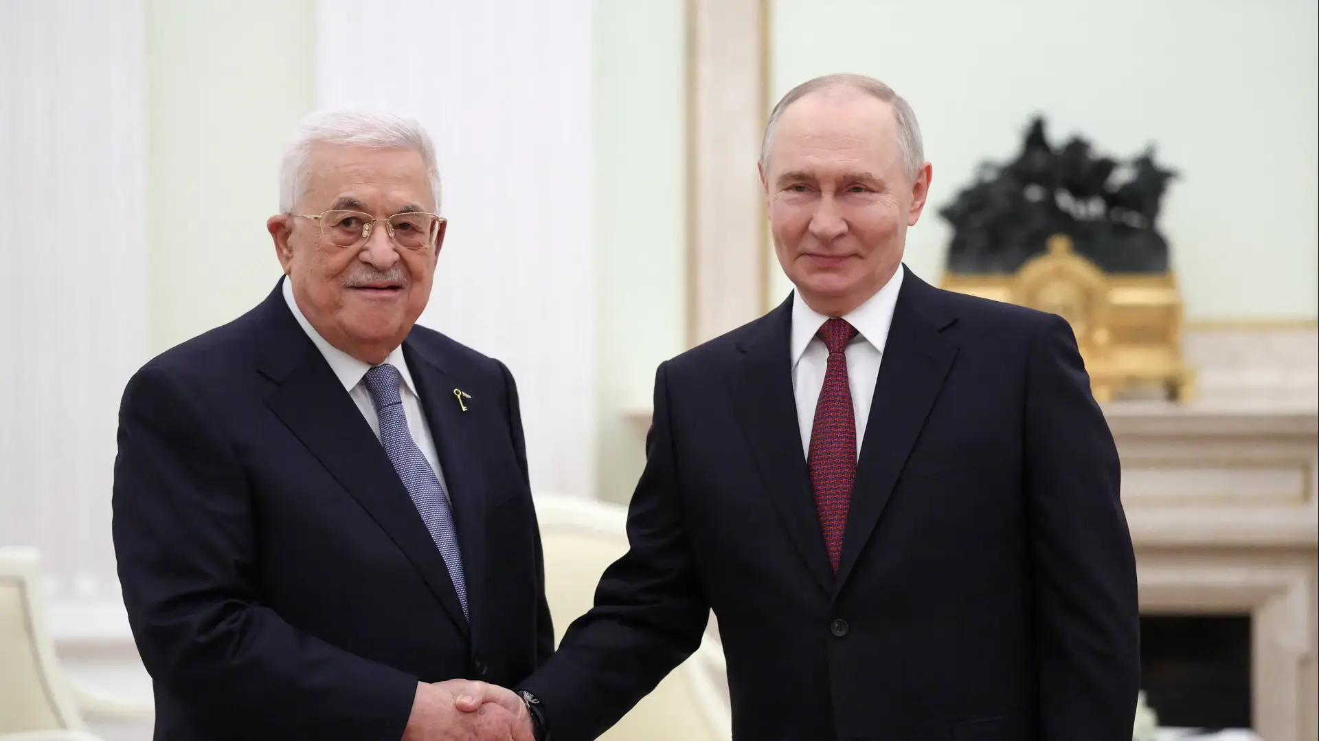 נשיא רוסיה ולדימיר פוטין עם מחמוד עבאס במוסקבה, רוסיה, 22 בינואר 2026 נשיא רוסיה ולדימיר פוטין עם מחמוד עבאס במוסקבה, רוסיה, 22 בינואר 2026
