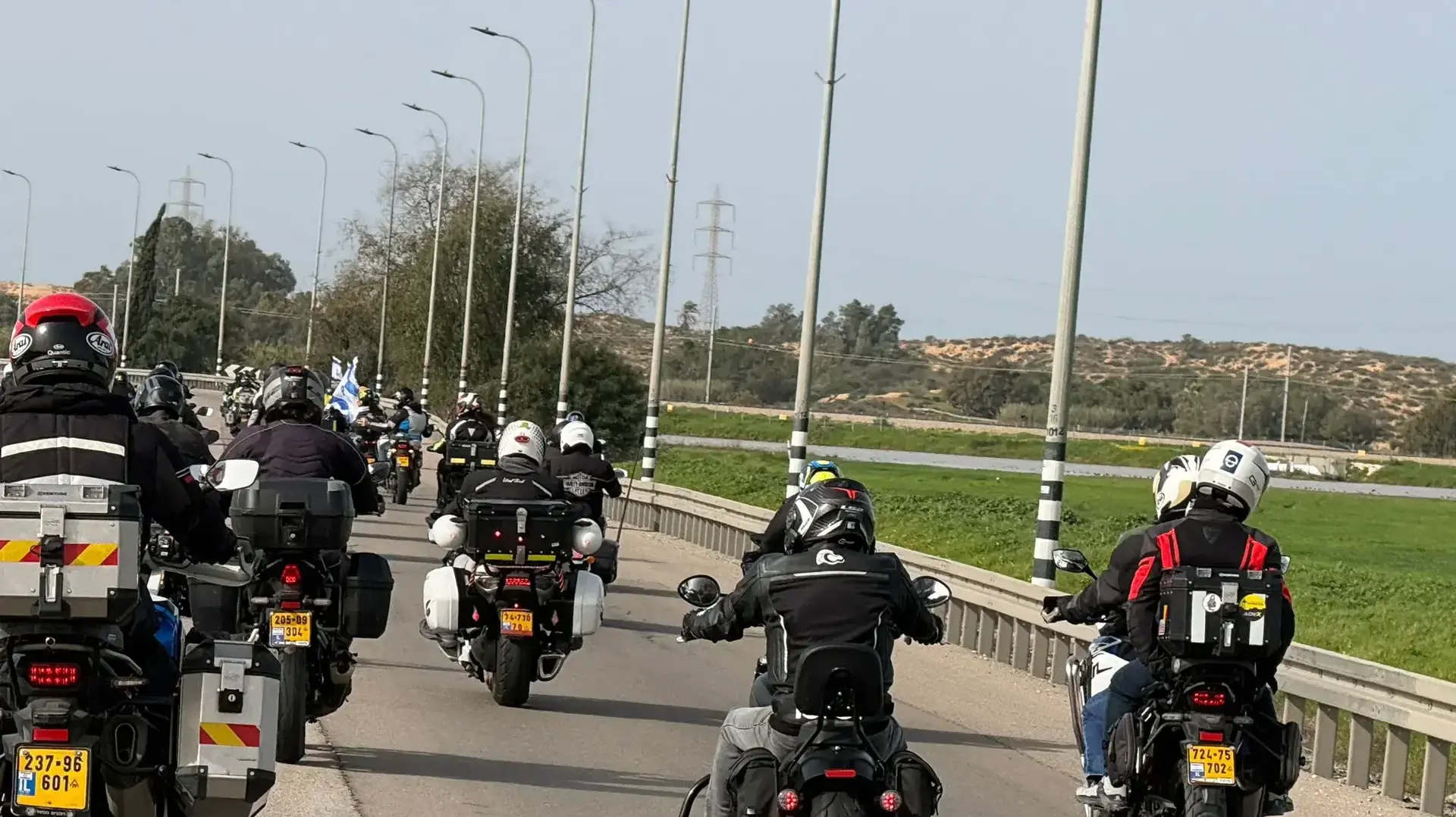 שיירת רוכבי אופנועים עיוורים-חירשים לזכרו של רן גואילי. 30 בינואר 2026. קרדיט צילום: שירן פרץ
