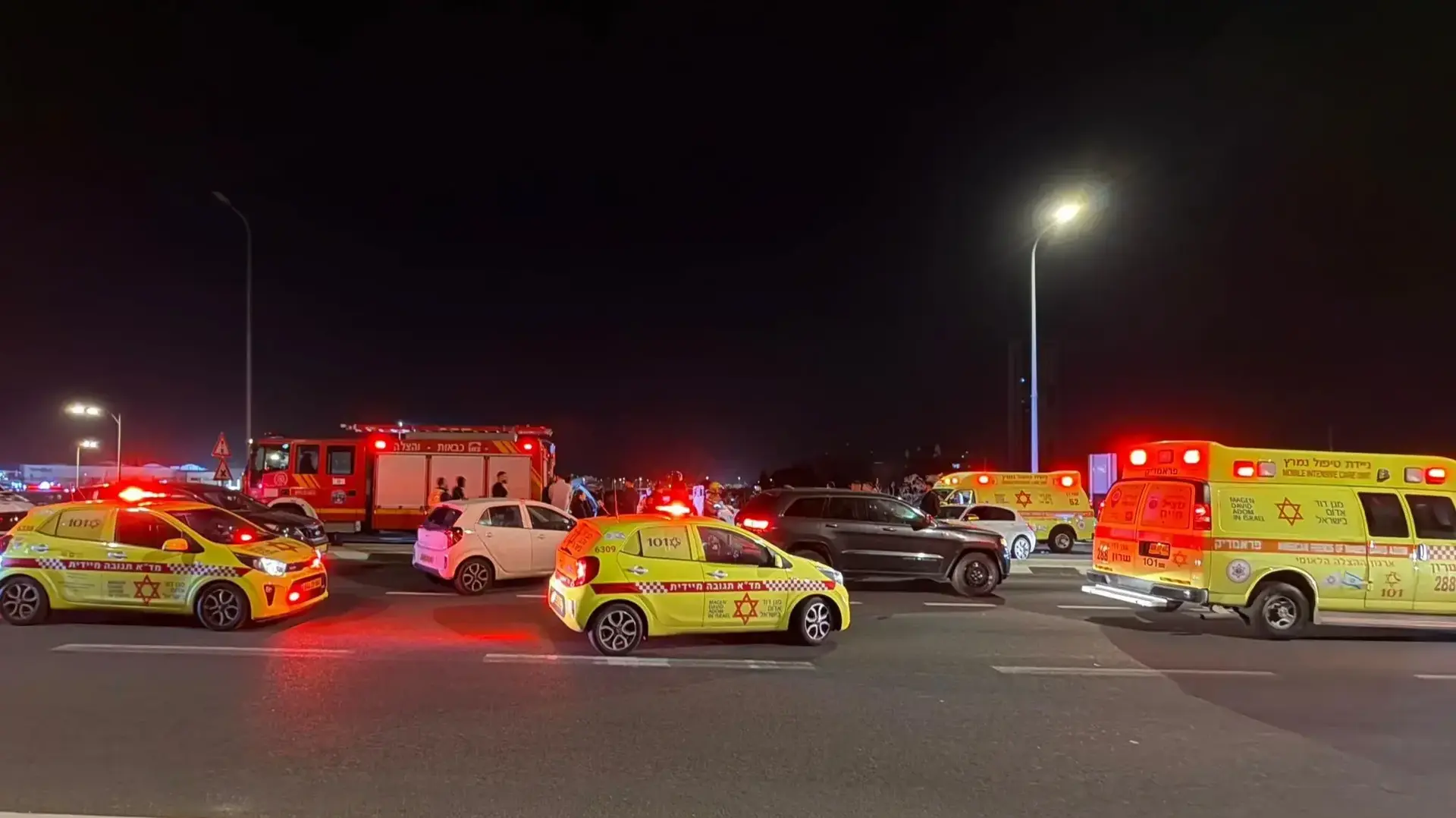 תיעוד התאונה הקטלנית בחדרה, 31 בינואר 2026 תיעוד התאונה הקטלנית בחדרה, 31 בינואר 2026