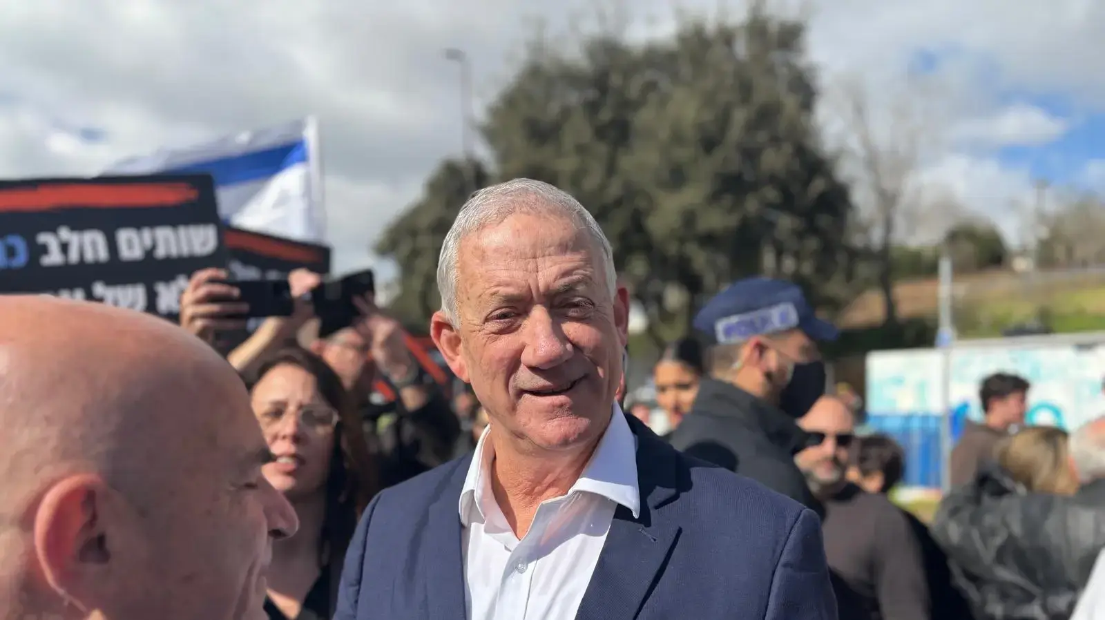 בני גנץ, הפגנה נגד רפורמת החלב, 4 בפברואר 2026 בני גנץ, הפגנה נגד רפורמת החלב, 4 בפברואר 2026