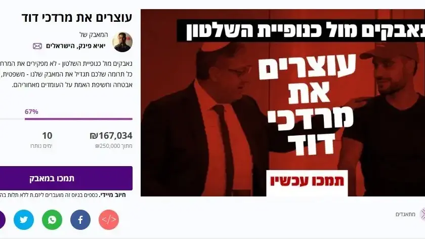 יאיא פינק, ממובילי המחאה, פתח מטה מאבק נגד מרדכי דוד וכנופיית השלטון. יאיא פינק, ממובילי המחאה, פתח מטה מאבק נגד מרדכי דוד וכנופיית השלטון.