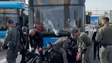 מפגינים חרדים חוסמים את הכניסה לירושלים. 16 בפברואר 2026