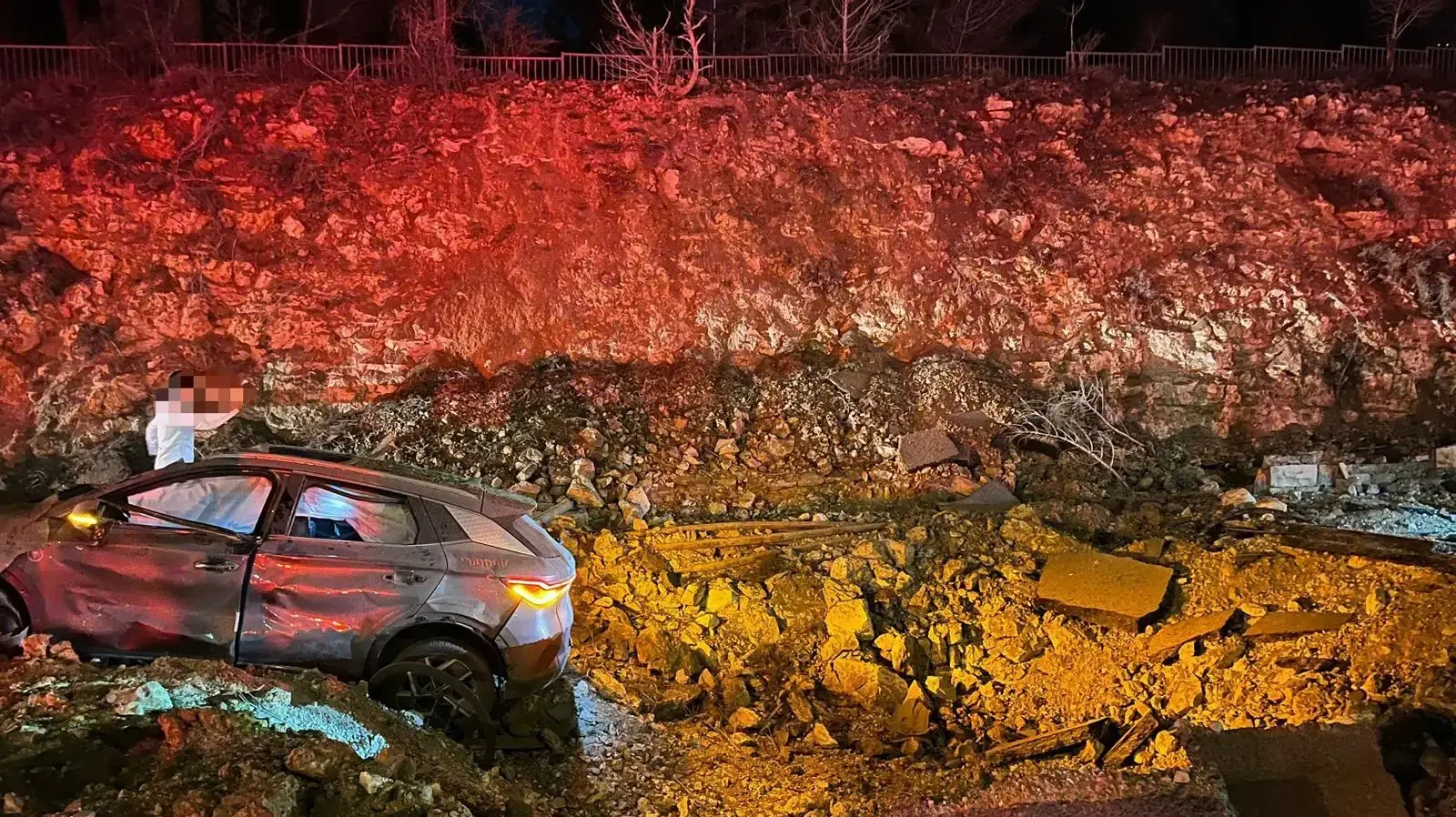 זירת נפילת טיל ששוגר מאיראן, ירושלים, 1 במרץ 2026