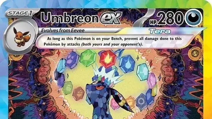 זינוק מהיר בערך: קלף ה-'Umbreon ex' הושק בינואר אשתקד בחבילות שנמכרו ב-9.99 דולר בלבד (כ-36 ש"ח). כיום, שוויו מוערך בכ-1,091 דולר (כ-3,980 ש"ח). זינוק מהיר בערך: קלף ה-'Umbreon ex' הושק בינואר אשתקד בחבילות שנמכרו ב-9.99 דולר בלבד (כ-36 ש"ח). כיום, שוויו מוערך בכ-1,091 דולר (כ-3,980 ש"ח).