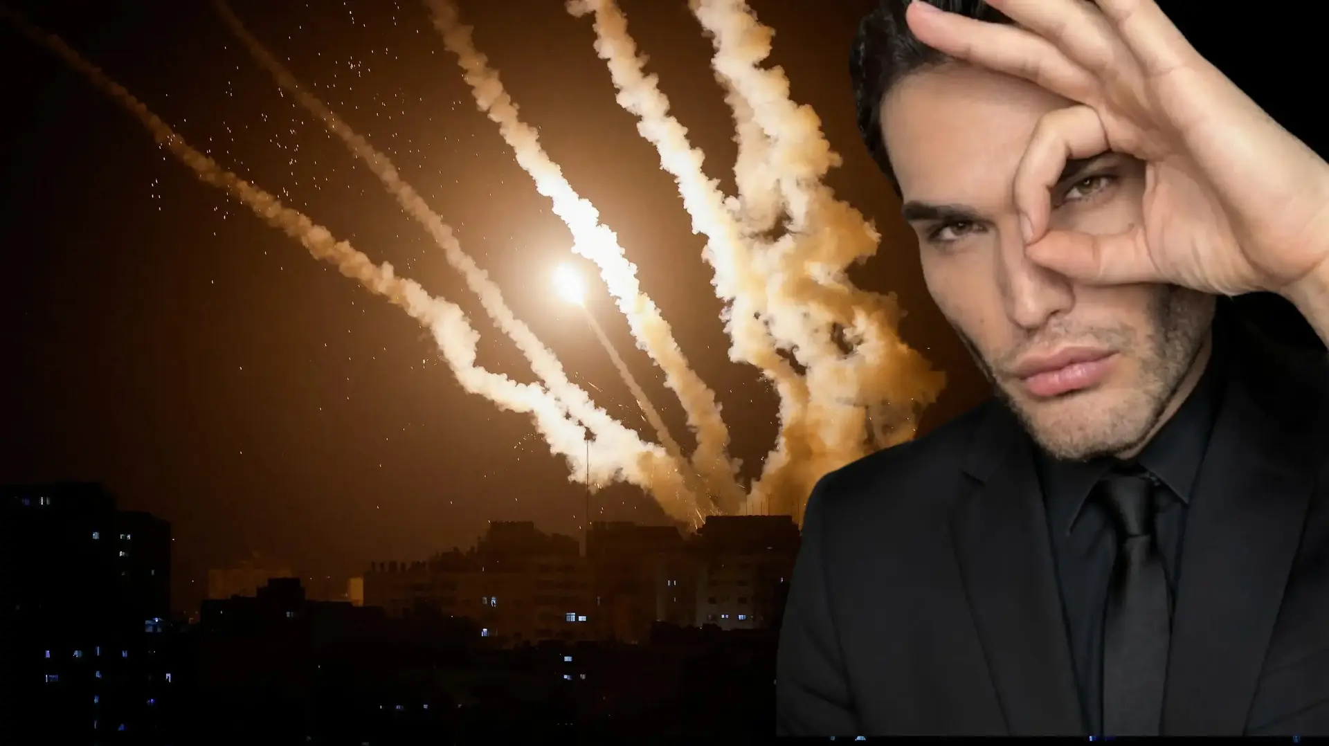נוסטרדמוס החי, את'וס סלומה, על רקע יירוטים של טילים