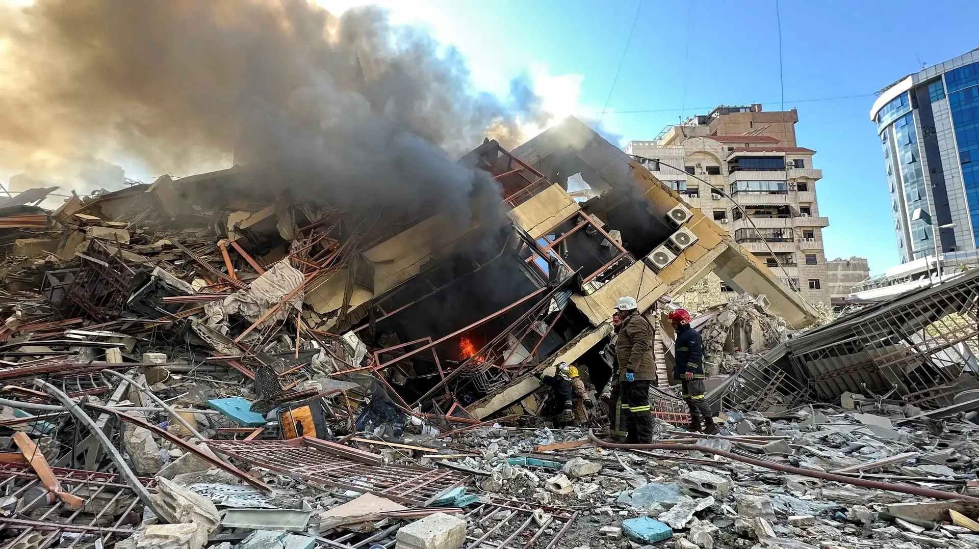 הריסות אחרי התקפה של חיל האוויר בדאחיה, ביירות, לבנון, 9 במרץ 2026