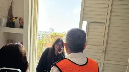 בניין המגורים שנפגע שבה גרה אסנת צמח המורה למתמטיקה, רמת גן